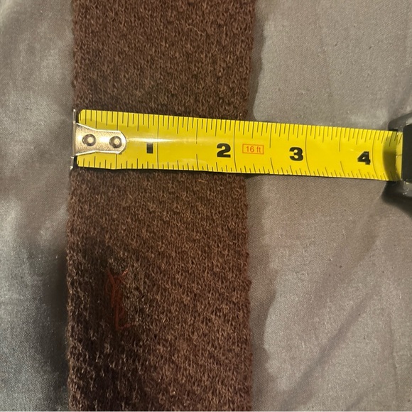 Yves Saint Laurent Brown Wool Knit Tie authentic - Picture 6 of 7